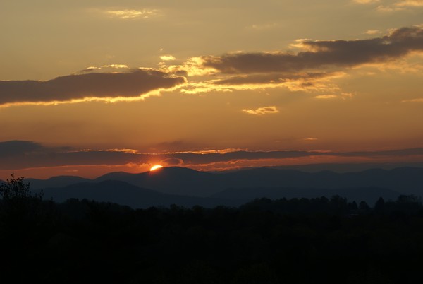 Sunset over the Blueridge