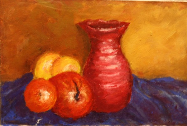 Still Life with Red Vase