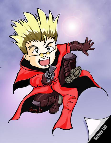 anime character Vash super deformed