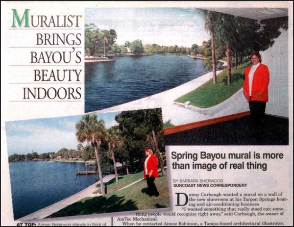 Mural of Spring Bayou, Tarpon Springs, FL