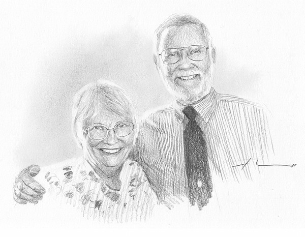 artist couple drawing