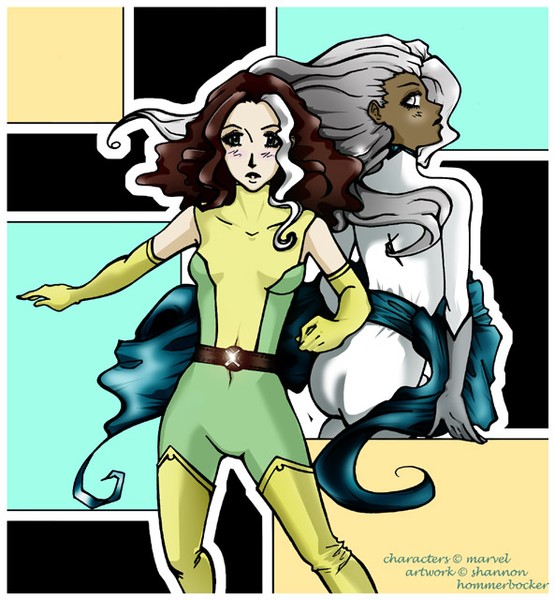 X-men Rogue and Storm