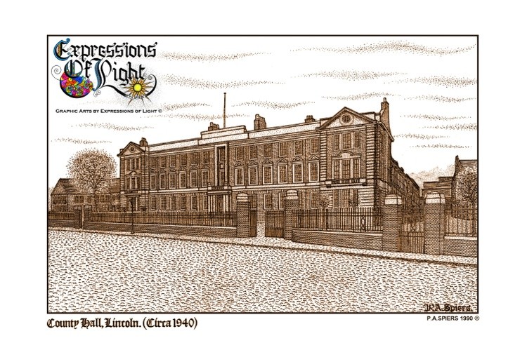 ExpoLight-Graphic-Arts-Lincoln-City-County-Hall-1990-0001 (Pen-&-Ink-Sepia-SP)