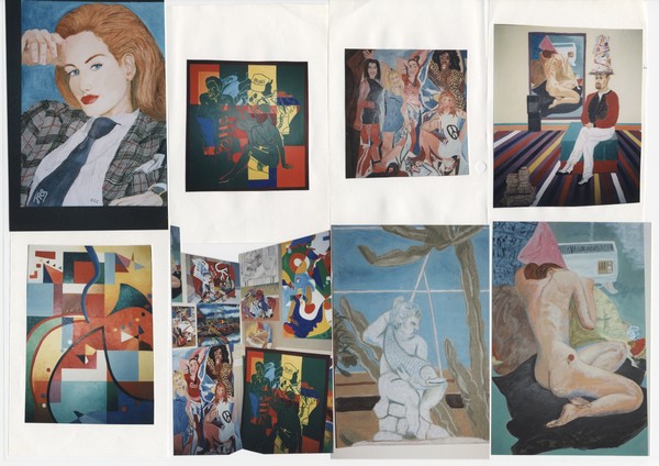 several pieces