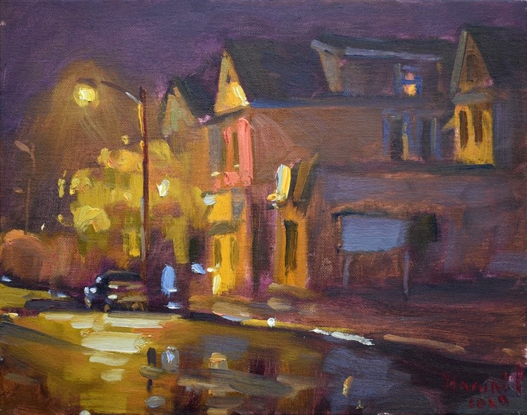 Night Scene at Pine Ave