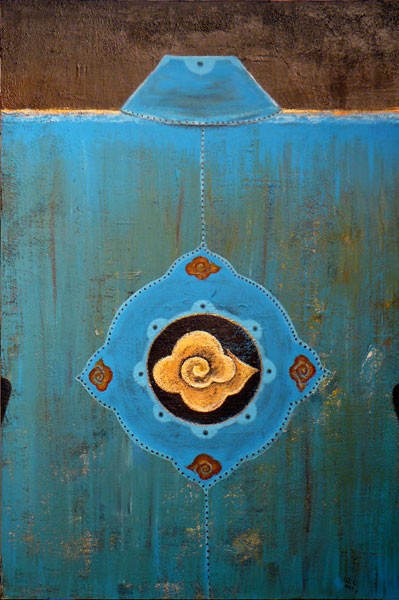 chinese blue robe