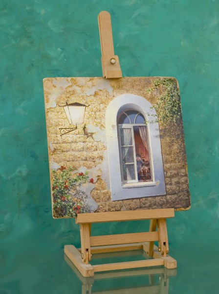 Oil painting on Jerusalem stone