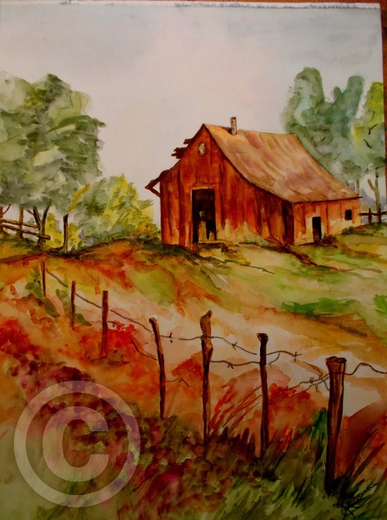Old Barn on Hill