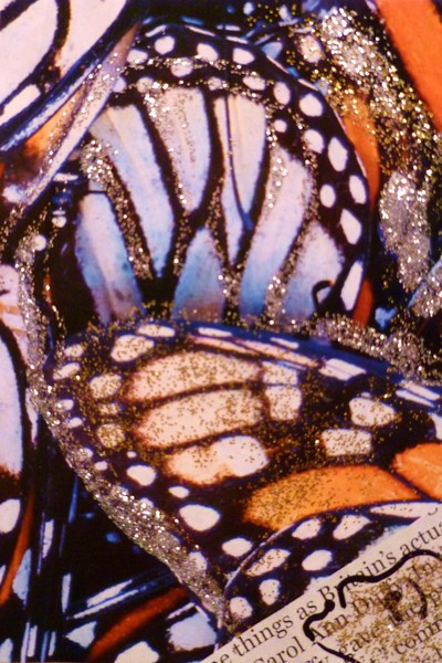 ACEO surreal collage 12, Butterfly Gothic