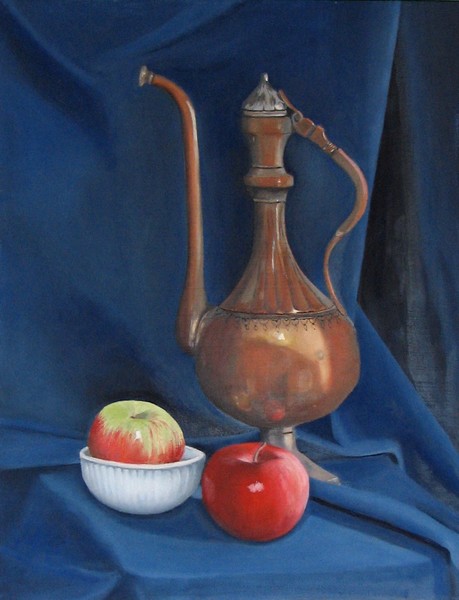 Copper Jug with apples