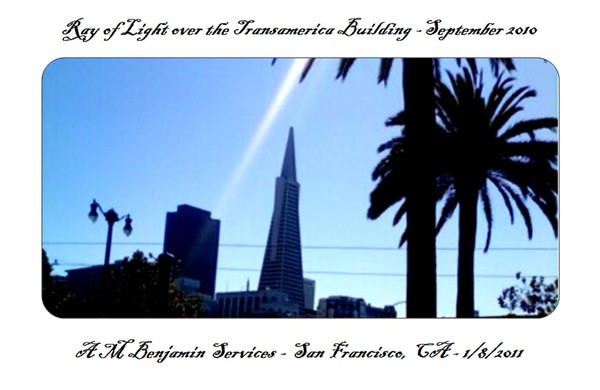 Ray of Light over Pyramid Building 