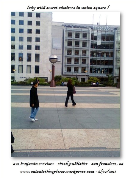 lady with secret admirer in union square