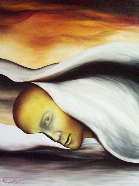 CARESSING YOUR       LIPS             40x30 in.     Mixed Media