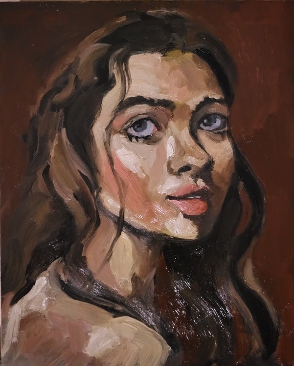 The Gaze - head of a young woman  8in