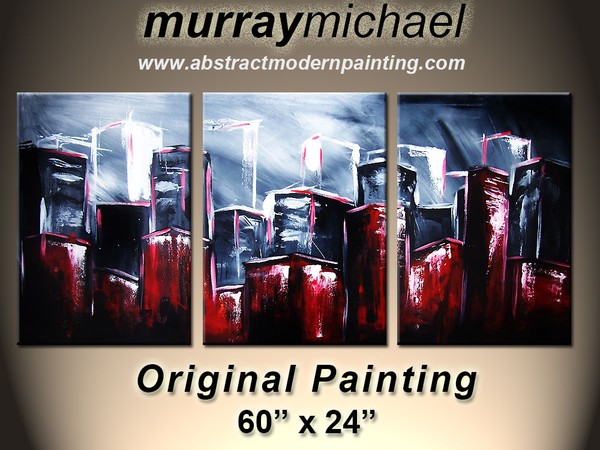 abstract painting redcity