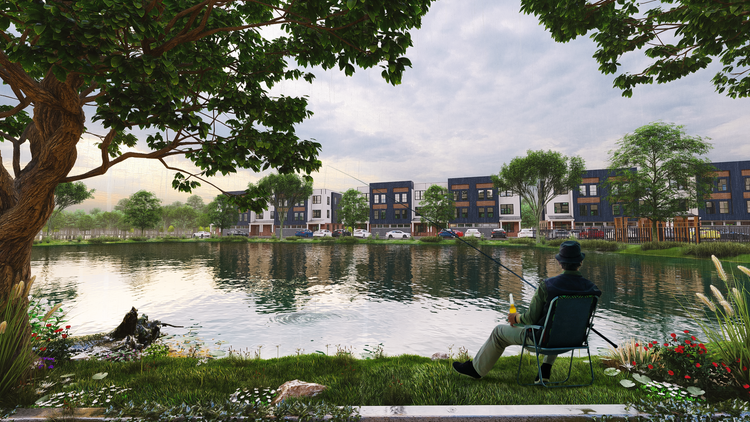 3D-architectural-Animation-Studio-rendering-lake-view-exterior