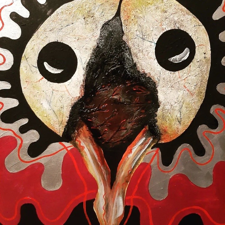 Newest painting really abstract there is some meaning tho lol 17848122584715427