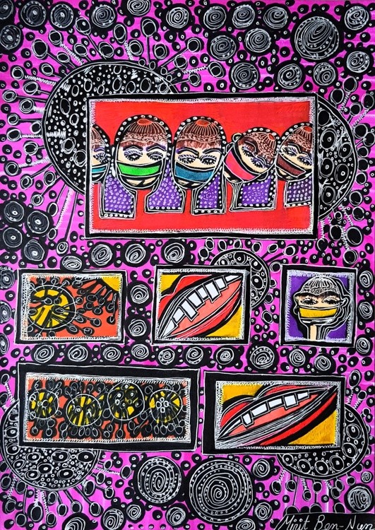 covid 19 painting coronavirus art mirit ben nun israeli artist 