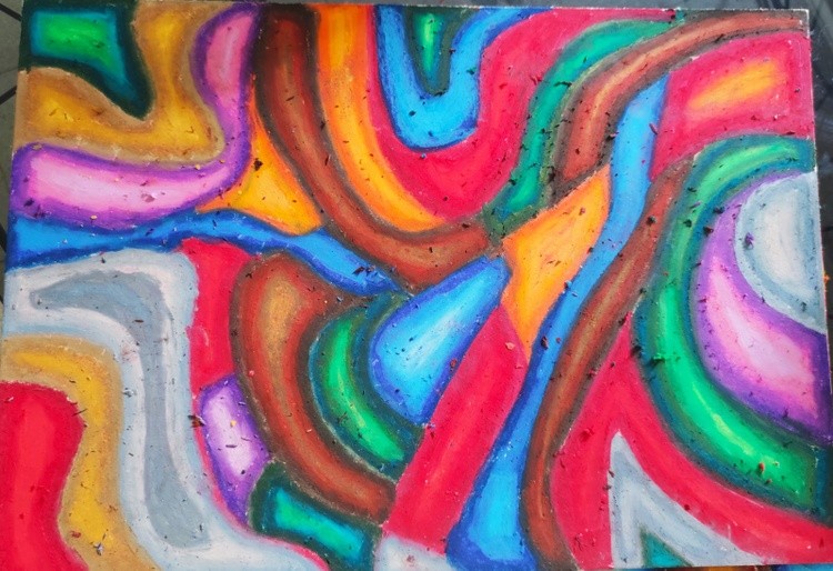 abstract oil pastel