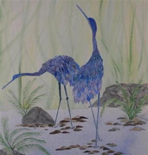 Cranes in the Garden I