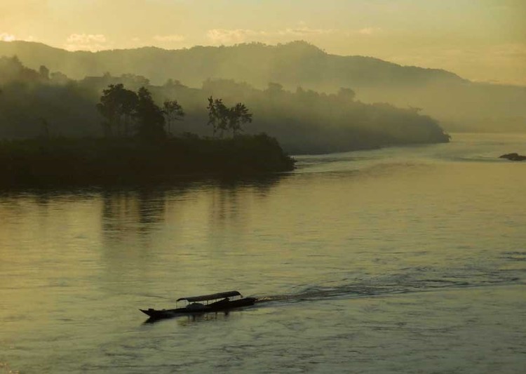 River Mekong just before sunrise