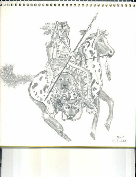 Indian on horseback