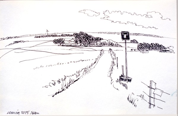 Road to a farmhouse