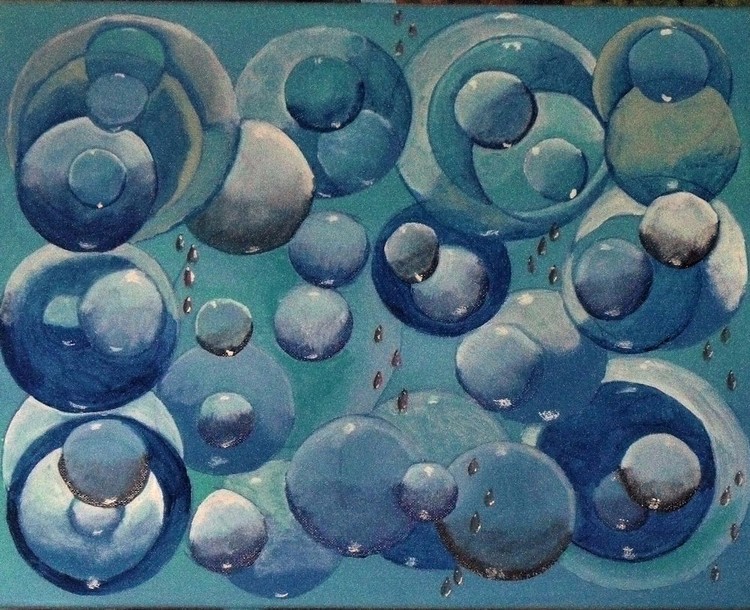 Bubbles Rising Abstract