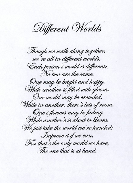 DIFFERENT Worlds