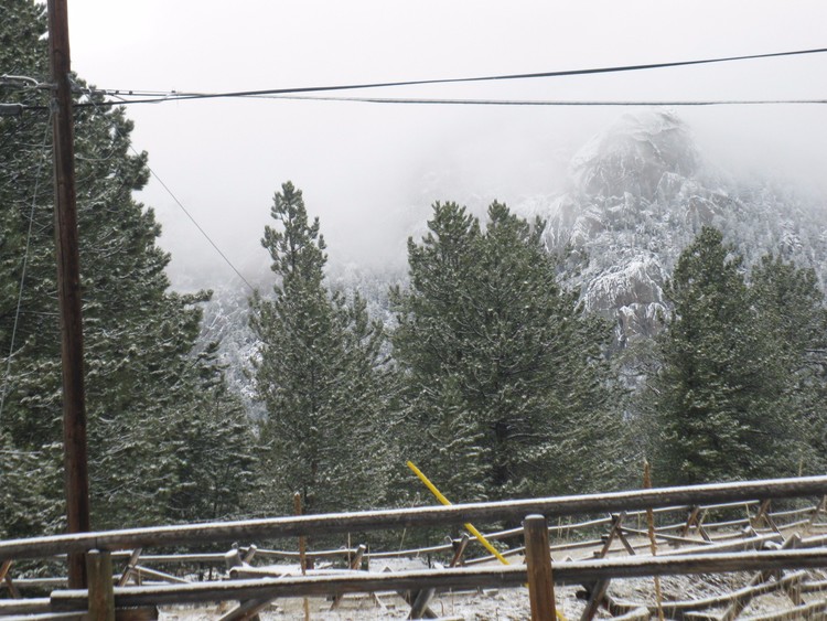 spring in rock mountains