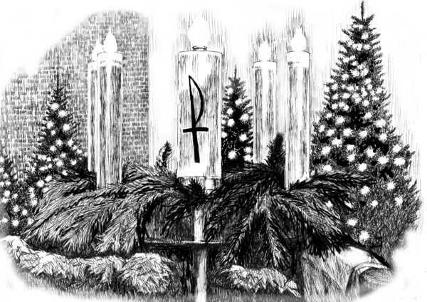 Church Advent Wreath