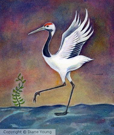 Crane Stepping Out
