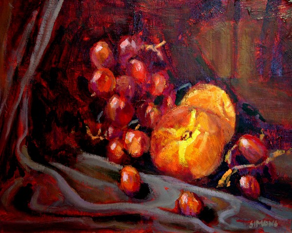 PEACHES AND GRAPES