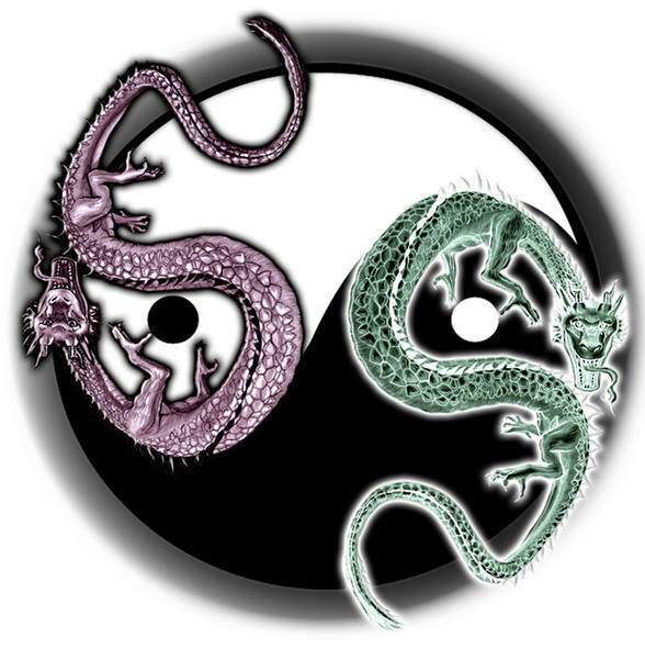 chinese dragon yin yang