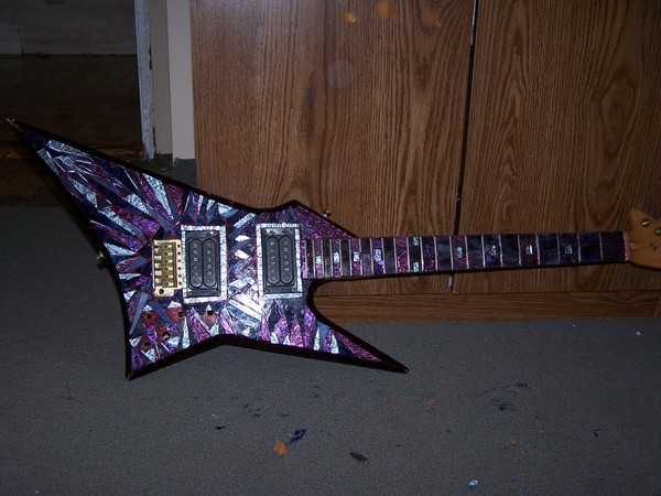 Work in progress:  mosaic guitar