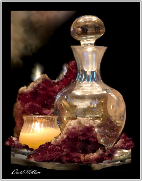 Wine Bottle With Quartz