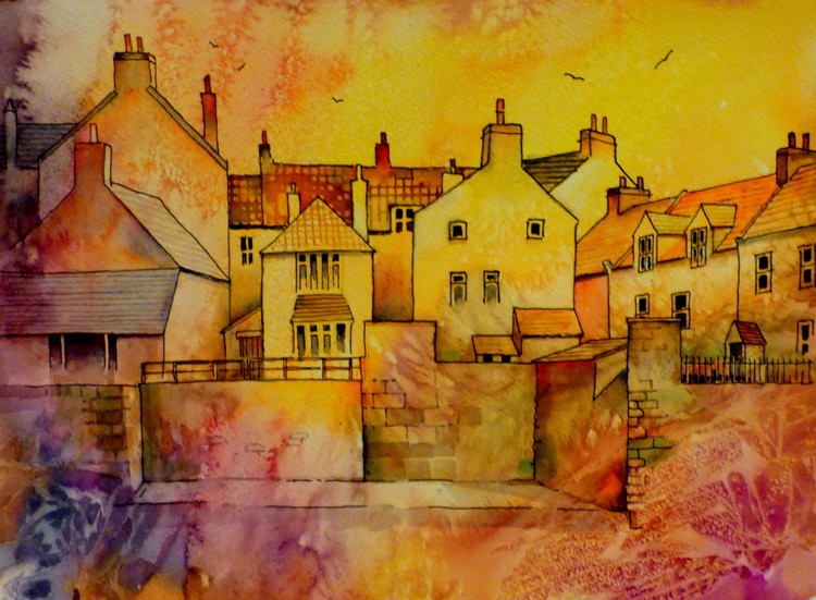 Staithes across the beck