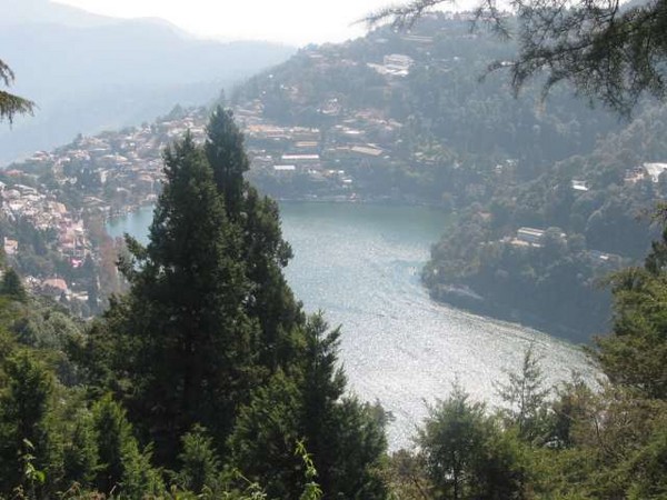 Lake view from hill top