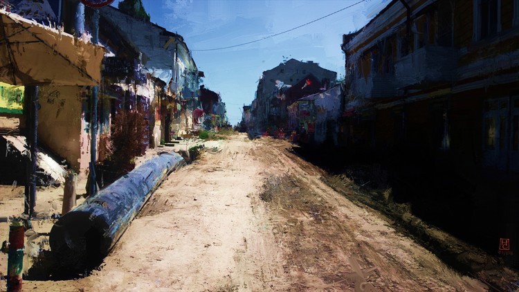 Stanislavski St, under repair