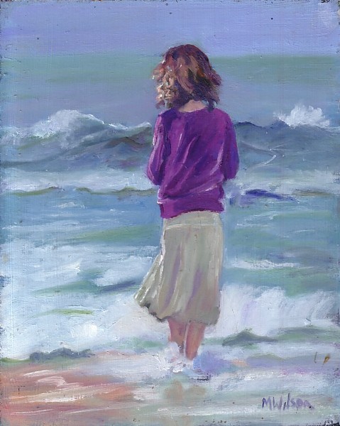Girl Watching Waves