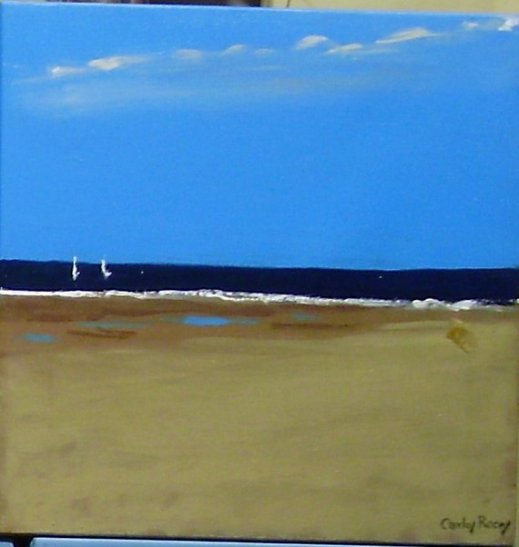 Derecha de la playa,  firmado