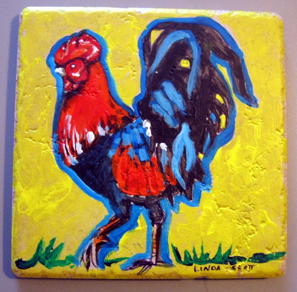 rooster on yelllow 03