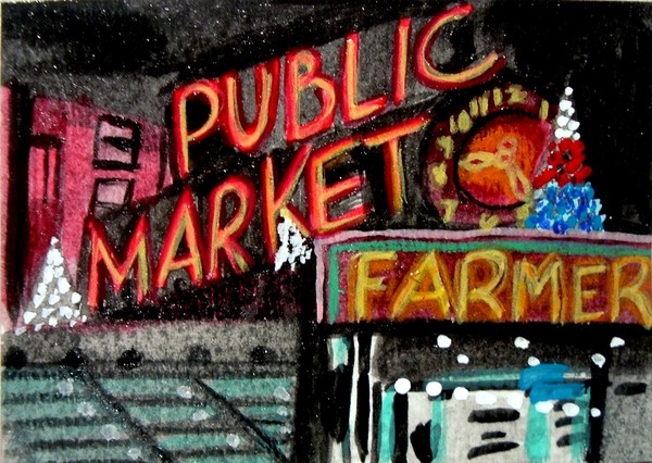 Pike's Place Market at Night