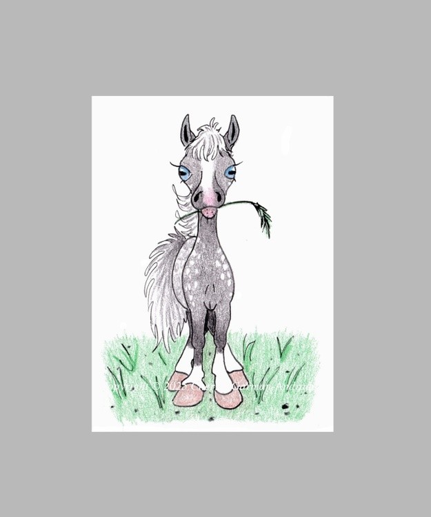 Whimsical Gray Dappled Horse 