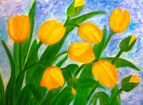 Yellow tulips