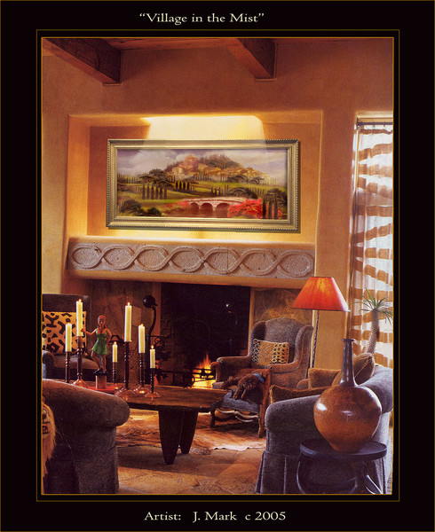 Tuscany Interior with Landscape