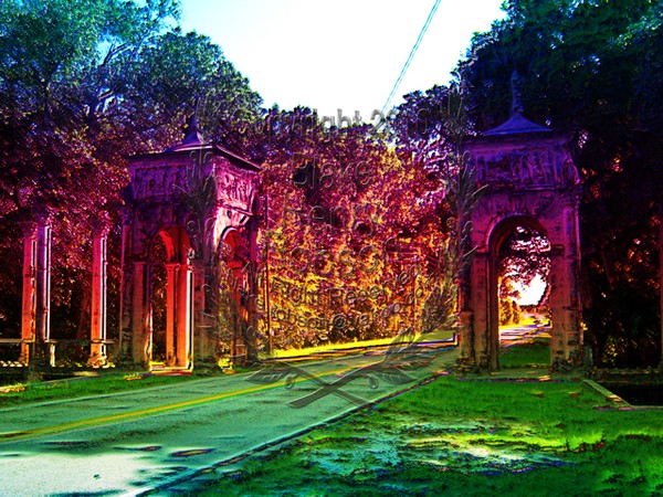 Tropical Ruins, Corinthian Columns, Holly Hill, Fl
