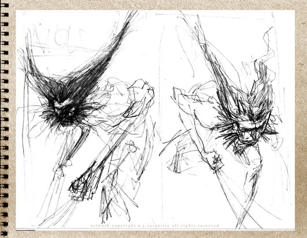 WOLVERINE TEMPEST SKETCHES 1