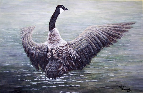 Dancing Canada Goose