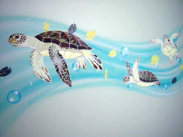 turtles swimming